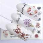 Fox Wolf Animal 3D Embossed Nail Sticker Flower Adhesive Manicure Slider Nail Art Tips Decorations Decals Manicure Design Golden Firework Star Accessories Heart Nail Art Stickers Glitter Decals Love Nail Sequins Laser Heart Nail Stevvex