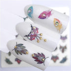 Fox Wolf Animal 3D Embossed Nail Sticker Flower Adhesive Manicure Slider Nail Art Tips Decorations Decals Manicure Design Golden Firework Star Accessories Heart Nail Art Stickers Glitter Decals Love Nail Sequins Laser Heart Nail Stevvex