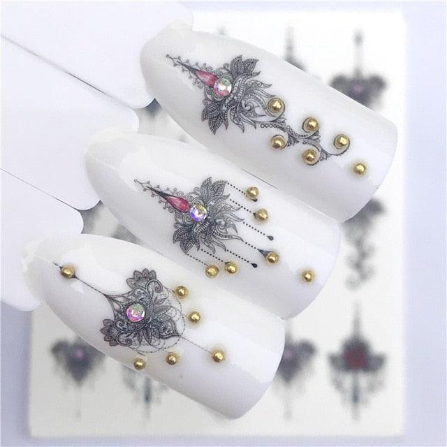 Fox Wolf Animal 3D Embossed Nail Sticker Flower Adhesive Manicure Slider Nail Art Tips Decorations Decals Manicure Design Golden Firework Star Accessories Heart Nail Art Stickers Glitter Decals Love Nail Sequins Laser Heart Nail Stevvex