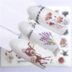 Fox Wolf Animal 3D Embossed Nail Sticker Flower Adhesive Manicure Slider Nail Art Tips Decorations Decals Manicure Design Golden Firework Star Accessories Heart Nail Art Stickers Glitter Decals Love Nail Sequins Laser Heart Nail Stevvex