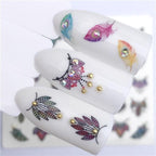 Fox Wolf Animal 3D Embossed Nail Sticker Flower Adhesive Manicure Slider Nail Art Tips Decorations Decals Manicure Design Golden Firework Star Accessories Heart Nail Art Stickers Glitter Decals Love Nail Sequins Laser Heart Nail Stevvex