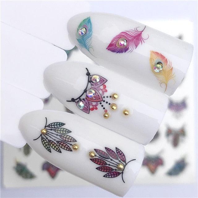 Fox Wolf Animal 3D Embossed Nail Sticker Flower Adhesive Manicure Slider Nail Art Tips Decorations Decals Manicure Design Golden Firework Star Accessories Heart Nail Art Stickers Glitter Decals Love Nail Sequins Laser Heart Nail Stevvex