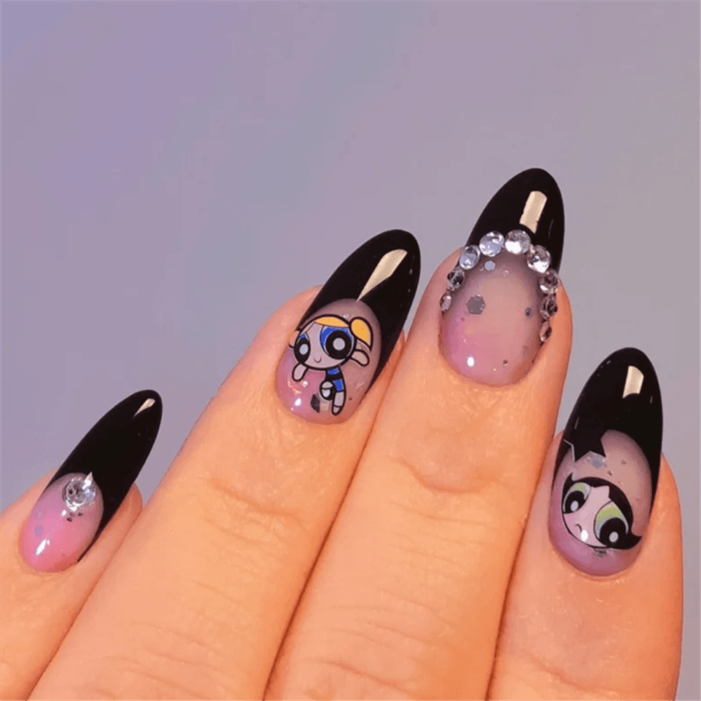 Cute rabbit Cute cat  Japanese Justice Girl 3D Back Glue Nail Sticker Nail Decoration Nail Art Nail Ornament Self Adhesive Nail Decals for Nail Art Decoration Including Hearts Stars Letters Bowknot Leaves Flowers Plants Fruits Butterflies for Woman Stevvex