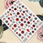 Cute rabbit Cute cat  Japanese Justice Girl 3D Back Glue Nail Sticker Nail Decoration Nail Art Nail Ornament Self Adhesive Nail Decals for Nail Art Decoration Including Hearts Stars Letters Bowknot Leaves Flowers Plants Fruits Butterflies for Woman Stevvex
