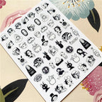 Cute rabbit Cute cat  Japanese Justice Girl 3D Back Glue Nail Sticker Nail Decoration Nail Art Nail Ornament Self Adhesive Nail Decals for Nail Art Decoration Including Hearts Stars Letters Bowknot Leaves Flowers Plants Fruits Butterflies for Woman Stevvex