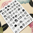 Cute rabbit Cute cat  Japanese Justice Girl 3D Back Glue Nail Sticker Nail Decoration Nail Art Nail Ornament Self Adhesive Nail Decals for Nail Art Decoration Including Hearts Stars Letters Bowknot Leaves Flowers Plants Fruits Butterflies for Woman Stevvex