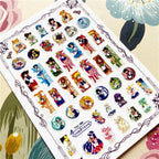 Cute rabbit Cute cat  Japanese Justice Girl 3D Back Glue Nail Sticker Nail Decoration Nail Art Nail Ornament Self Adhesive Nail Decals for Nail Art Decoration Including Hearts Stars Letters Bowknot Leaves Flowers Plants Fruits Butterflies for Woman Stevvex