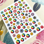 Cute rabbit Cute cat  Japanese Justice Girl 3D Back Glue Nail Sticker Nail Decoration Nail Art Nail Ornament Self Adhesive Nail Decals for Nail Art Decoration Including Hearts Stars Letters Bowknot Leaves Flowers Plants Fruits Butterflies for Woman Stevvex