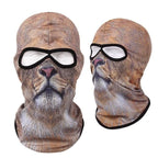 Double Eye Hole Animal Head Hat Horror Role-Playing Full Face Mask Riding Hunting Balaclava Sweat-Absorbent And Breathable Scarf Dustproof Headgear Unisex Cycling Equipment Racing Breather Mask Tactical Airsoft Cap Scarf Mask Ski Hat Spring Summer For Men Stevvex