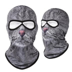 Double Eye Hole Animal Head Hat Horror Role-Playing Full Face Mask Riding Hunting Balaclava Sweat-Absorbent And Breathable Scarf Dustproof Headgear Unisex Cycling Equipment Racing Breather Mask Tactical Airsoft Cap Scarf Mask Ski Hat Spring Summer For Men Stevvex