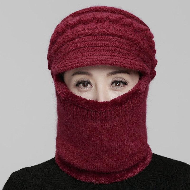 New Winter Balaclava Beanies Mother Hat Women Warm Thick Skellies Riding Outdoor Hats Gorgas Stripes Beanie Cap Mask Scarf Hat Set Outdoor Sport Warm Beanies Hat For Men Knitted Hats Bandana Hiking Camping Kid Neck Warmer Cap Stevvex