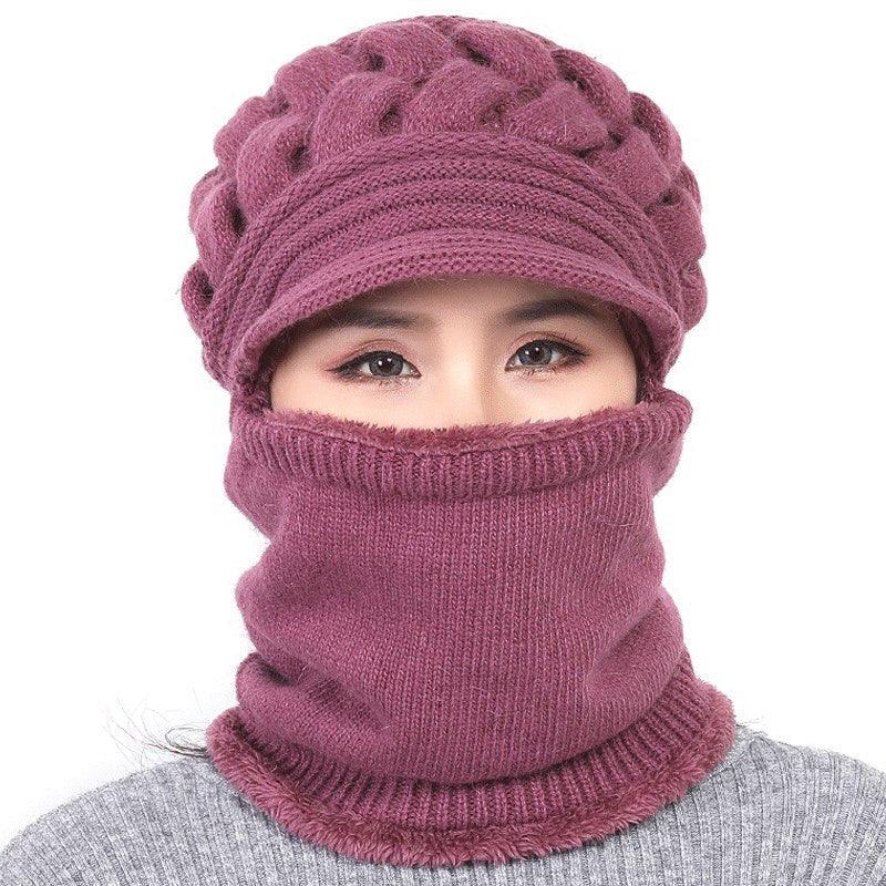 New Winter Balaclava Beanies Mother Hat Women Warm Thick Skellies Riding Outdoor Hats Gorgas Stripes Beanie Cap Mask Scarf Hat Set Outdoor Sport Warm Beanies Hat For Men Knitted Hats Bandana Hiking Camping Kid Neck Warmer Cap Stevvex