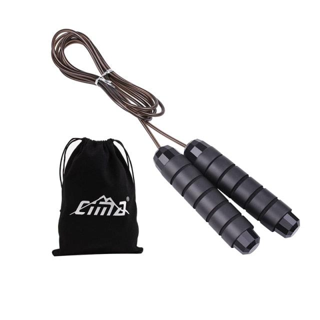 Tangle-Free Rapid Speed Jumping Rope Cable With Ball Bearings Steel Skipping Rope Adjustable Rapid Speed Jumping Ropes Cable Foam Handles Steel Jump Ropes For Gym Fitness Home Exercise Stevvex