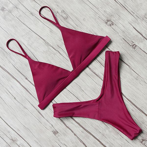 Micro Mini Bikini Swimwear Women Halter Push Up Bikini Set Padded Bra  Women's Underwired Triangle Bathing Two Pieces Swimsuit Bikini Set  Swimsuit Bandage Swim Suit Stevvex