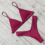 Micro Mini Bikini Swimwear Women Halter Push Up Bikini Set Padded Bra  Women's Underwired Triangle Bathing Two Pieces Swimsuit Bikini Set  Swimsuit Bandage Swim Suit Stevvex