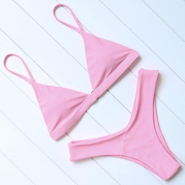 Micro Mini Bikini Swimwear Women Halter Push Up Bikini Set Padded Bra  Women's Underwired Triangle Bathing Two Pieces Swimsuit Bikini Set  Swimsuit Bandage Swim Suit Stevvex