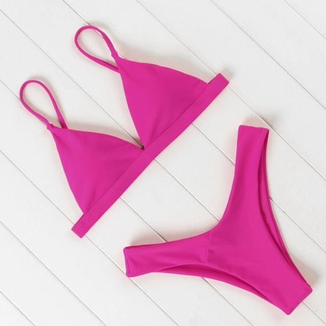 Micro Mini Bikini Swimwear Women Halter Push Up Bikini Set Padded Bra  Women's Underwired Triangle Bathing Two Pieces Swimsuit Bikini Set  Swimsuit Bandage Swim Suit Stevvex