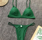 Micro Mini Bikini Swimwear Women Halter Push Up Bikini Set Padded Bra  Women's Underwired Triangle Bathing Two Pieces Swimsuit Bikini Set  Swimsuit Bandage Swim Suit Stevvex