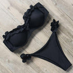 Bikini Swimwear Women Swimsuit  Leopard Bikini Set Women's Halter Triangle Bikini Bottom Cheeky Two Piece Swimsuits Push Up Bathing Suit Female Summer Beach Wear Stevvex