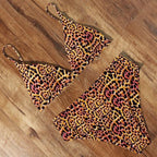 Bikini Swimwear Swimsuit Women Solid Bathing Suit Bikini Set With Pad Female High Waist Beachwear Women Bikini Swimsuits 2 Piece Deep V Neck Swimwear Adjustable Strap Back Bathing Suits Stevvex