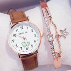 Girl Cute Watch Analog Childrens Quartz Comfortable Watch Girl Elementary School Fashion Girl Analog Watch Unisex Wrist Watches Stainless Steel Dial Leather Strap Watches Quartz Fashion Watch