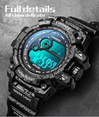 Fashion Luminous Children Watches For Boys Waterproof Electronic Silicone Strap Watch Fashion Sport Led Digital Wrist Watch Kids Sports Watch Waterproof Boys Multi-Function Digital Wristwatch Stevvex