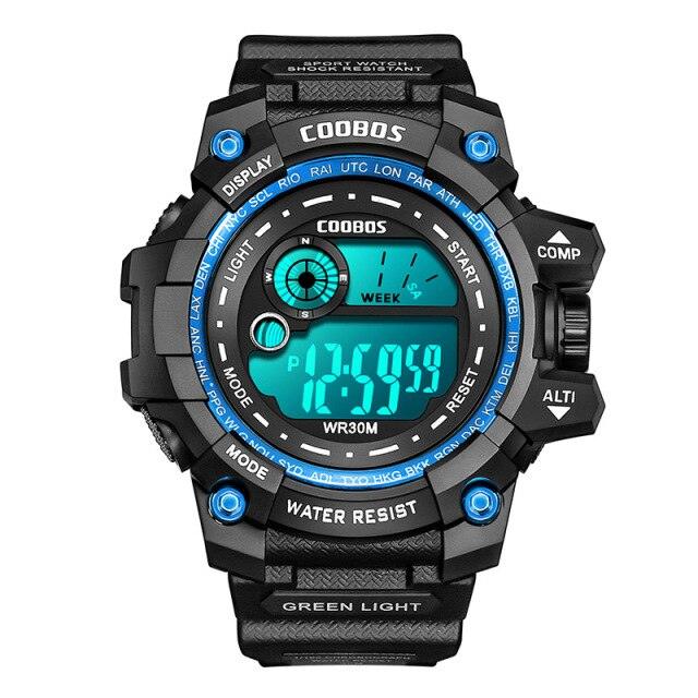 Fashion Luminous Children Watches For Boys Waterproof Electronic Silicone Strap Watch Fashion Sport Led Digital Wrist Watch Kids Sports Watch Waterproof Boys Multi-Function Digital Wristwatch Stevvex