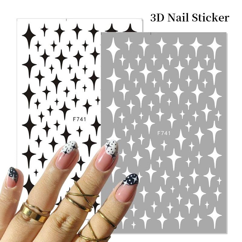 Gold Christmas Snowflake 3D Nail Stickers Sparkly Iridescent Silver Xmas Tree Elk Deer Transfer Sliders Winter Nails Accessories Design Decor Tip Transfer Nail Decals Sticker For Pretty Girl Self-Adhesive Nail Decals Designer Nail Stickers Stevvex