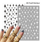 Gold Christmas Snowflake 3D Nail Stickers Sparkly Iridescent Silver Xmas Tree Elk Deer Transfer Sliders Winter Nails Accessories Design Decor Tip Transfer Nail Decals Sticker For Pretty Girl Self-Adhesive Nail Decals Designer Nail Stickers Stevvex