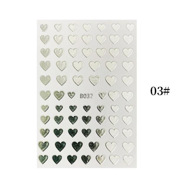 Gold Christmas Snowflake 3D Nail Stickers Sparkly Iridescent Silver Xmas Tree Elk Deer Transfer Sliders Winter Nails Accessories Design Decor Tip Transfer Nail Decals Sticker For Pretty Girl Self-Adhesive Nail Decals Designer Nail Stickers Stevvex