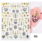 Gold Christmas Snowflake 3D Nail Stickers Sparkly Iridescent Silver Xmas Tree Elk Deer Transfer Sliders Winter Nails Accessories Design Decor Tip Transfer Nail Decals Sticker For Pretty Girl Self-Adhesive Nail Decals Designer Nail Stickers Stevvex