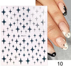 Gold Christmas Snowflake 3D Nail Stickers Sparkly Iridescent Silver Xmas Tree Elk Deer Transfer Sliders Winter Nails Accessories Design Decor Tip Transfer Nail Decals Sticker For Pretty Girl Self-Adhesive Nail Decals Designer Nail Stickers Stevvex