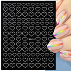 Gold Christmas Snowflake 3D Nail Stickers Sparkly Iridescent Silver Xmas Tree Elk Deer Transfer Sliders Winter Nails Accessories Design Decor Tip Transfer Nail Decals Sticker For Pretty Girl Self-Adhesive Nail Decals Designer Nail Stickers Stevvex
