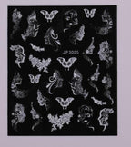 Gold Christmas Snowflake 3D Nail Stickers Sparkly Iridescent Silver Xmas Tree Elk Deer Transfer Sliders Winter Nails Accessories Design Decor Tip Transfer Nail Decals Sticker For Pretty Girl Self-Adhesive Nail Decals Designer Nail Stickers Stevvex