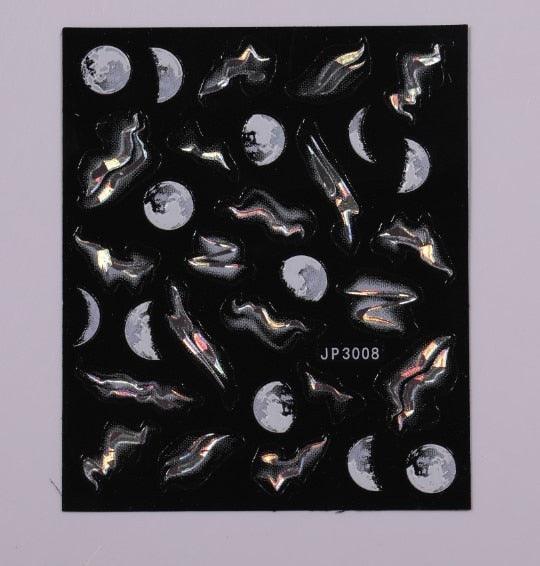 Gold Christmas Snowflake 3D Nail Stickers Sparkly Iridescent Silver Xmas Tree Elk Deer Transfer Sliders Winter Nails Accessories Design Decor Tip Transfer Nail Decals Sticker For Pretty Girl Self-Adhesive Nail Decals Designer Nail Stickers Stevvex