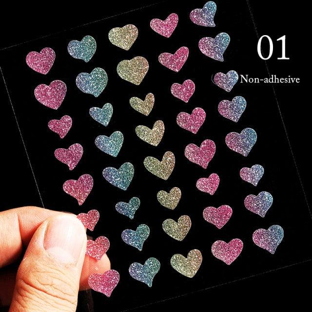 Gold Christmas Snowflake 3D Nail Stickers Sparkly Iridescent Silver Xmas Tree Elk Deer Transfer Sliders Winter Nails Accessories Design Decor Tip Transfer Nail Decals Sticker For Pretty Girl Self-Adhesive Nail Decals Designer Nail Stickers Stevvex