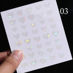 Gold Christmas Snowflake 3D Nail Stickers Sparkly Iridescent Silver Xmas Tree Elk Deer Transfer Sliders Winter Nails Accessories Design Decor Tip Transfer Nail Decals Sticker For Pretty Girl Self-Adhesive Nail Decals Designer Nail Stickers Stevvex