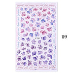 Flowers Leaves Line 3D Nail Stickers Autumn Winter Fall Leaf Design Transfer Sliders Abstract Waves Nail Art Decals Manicures  Decal Self-Adhesive 3D Wave Design Decoration for Women Girls Tape Nail Art Stickers Decal Decoration Stevvex