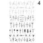 Flowers Leaves Line 3D Nail Stickers Autumn Winter Fall Leaf Design Transfer Sliders Abstract Waves Nail Art Decals Manicures  Decal Self-Adhesive 3D Wave Design Decoration for Women Girls Tape Nail Art Stickers Decal Decoration Stevvex