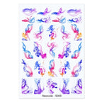 Flowers Leaves Line 3D Nail Stickers Autumn Winter Fall Leaf Design Transfer Sliders Abstract Waves Nail Art Decals Manicures  Decal Self-Adhesive 3D Wave Design Decoration for Women Girls Tape Nail Art Stickers Decal Decoration Stevvex