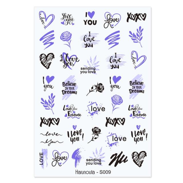 Flowers Leaves Line 3D Nail Stickers Autumn Winter Fall Leaf Design Transfer Sliders Abstract Waves Nail Art Decals Manicures  Decal Self-Adhesive 3D Wave Design Decoration for Women Girls Tape Nail Art Stickers Decal Decoration Stevvex