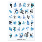 Flowers Leaves Line 3D Nail Stickers Autumn Winter Fall Leaf Design Transfer Sliders Abstract Waves Nail Art Decals Manicures  Decal Self-Adhesive 3D Wave Design Decoration for Women Girls Tape Nail Art Stickers Decal Decoration Stevvex
