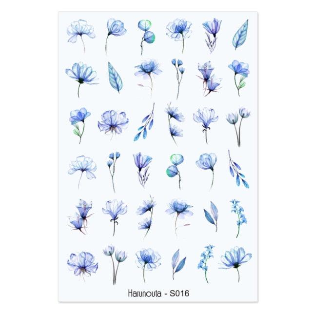 Flowers Leaves Line 3D Nail Stickers Autumn Winter Fall Leaf Design Transfer Sliders Abstract Waves Nail Art Decals Manicures  Decal Self-Adhesive 3D Wave Design Decoration for Women Girls Tape Nail Art Stickers Decal Decoration Stevvex