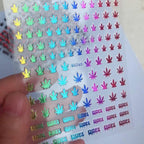 New Mixed Acrylic Stickers Manicure Decoration Weed Leaf Designs Nail Accessories Nail Art Decals Water Transfer Nail Decals Sticker For Pretty Girl Self-Adhesive Nail Decals Designer Nail Stickers for Acrylic Stevvex