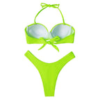 Bikini Swimwear Women Swimsuit  Leopard Bikini Set Women's Halter Triangle Bikini Bottom Cheeky Two Piece Swimsuits Push Up Bathing Suit Female Summer Beach Wear Stevvex