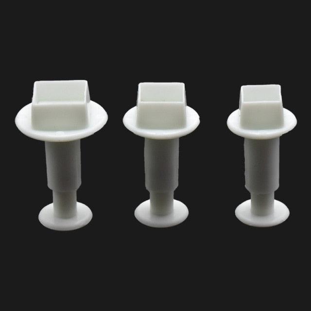 Fondant Cake Cookie Cutter Embossed Ejector Stamp Plunger Mold Kitchen Baking Cake Decorating Tools  Heart Shaped Cookie Mold Hand Press Cookie Dessert Cutter Pastry Decoration Tool Mooncake Maker Stevvex