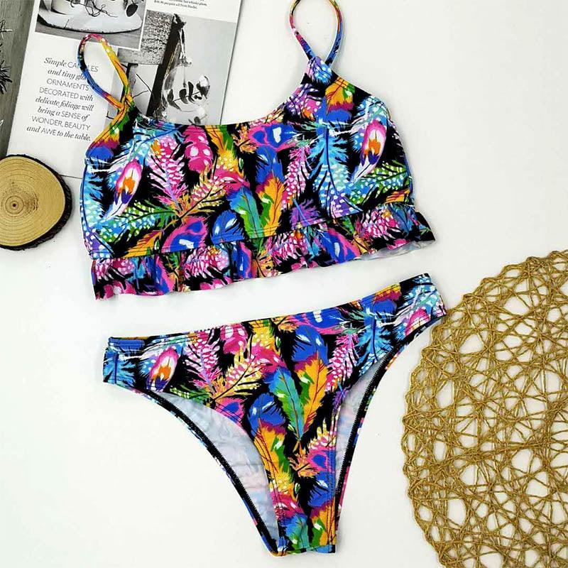 Halter Bikini Bandage Swimsuit Solid Swimwear Sport Liquid Metallic Shiny String Bikini 2 Piece Swimsuit Set Women Shiny Bikini Set Bathing Suit Push Up Two-piece Suit Stevvex