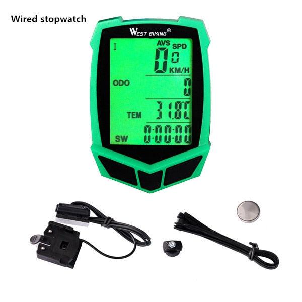 Bicycle Computer Wireless 20 Functions Speedometer Odometer Cycling Wireless Bike Computer Waterproof Bicycle Speedometer Odometer Support Smart Sensor LCD Backlight Display For Road Cycling Stevvex