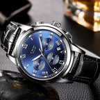 Men's Elegant Watch With Chronometers And Leather Belts  Business Style Perfect Gift Excellent Look - SJB-DIAMOND ELITES