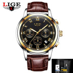 Men's Elegant Watch With Chronometers And Leather Belts  Business Style Perfect Gift Excellent Look - SJB-DIAMOND ELITES